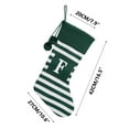 thumbnail image 3 of Lilixerw 26 Embroidered Letter Christmas Stocking,Green White Striped knitted Christmas Decorations Stocking,Xmas Tree Scene Supplies,10.6 x 16.5 x 7.9 inch,Letter F, 3 of 5