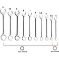 thumbnail image 2 of FrostHike Mini Combination Wrench Set Open End Plum End Pocket Wrenches 10pcs MNBS-04, 2 of 5