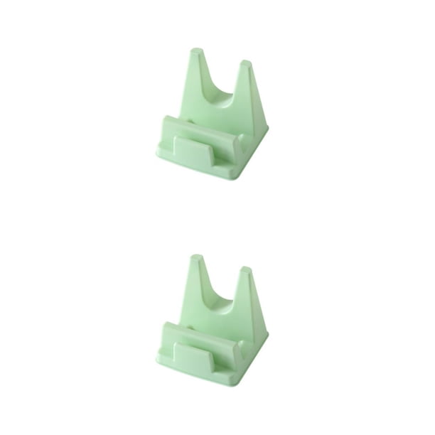 Naiovety Soporte de tapa de olla de pie sin perforaciones Soporte colgante autoadhesivo Soporte de cubierta de olla antideslizante Bastidores de Verde 2Conjunto