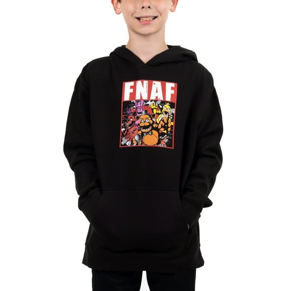 Youth Boys Five Nights at Freddy's Video Game Black Hoodie-M