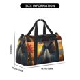 thumbnail image 3 of Easygdp Sunset Meditating Bichon Frise Bolsa de Gimnasio, Bolsa de Viaje Duffel, Bolsa de Fin de Semana con Compartimentos, Bolsa de Mano para Noche, 3 of 7