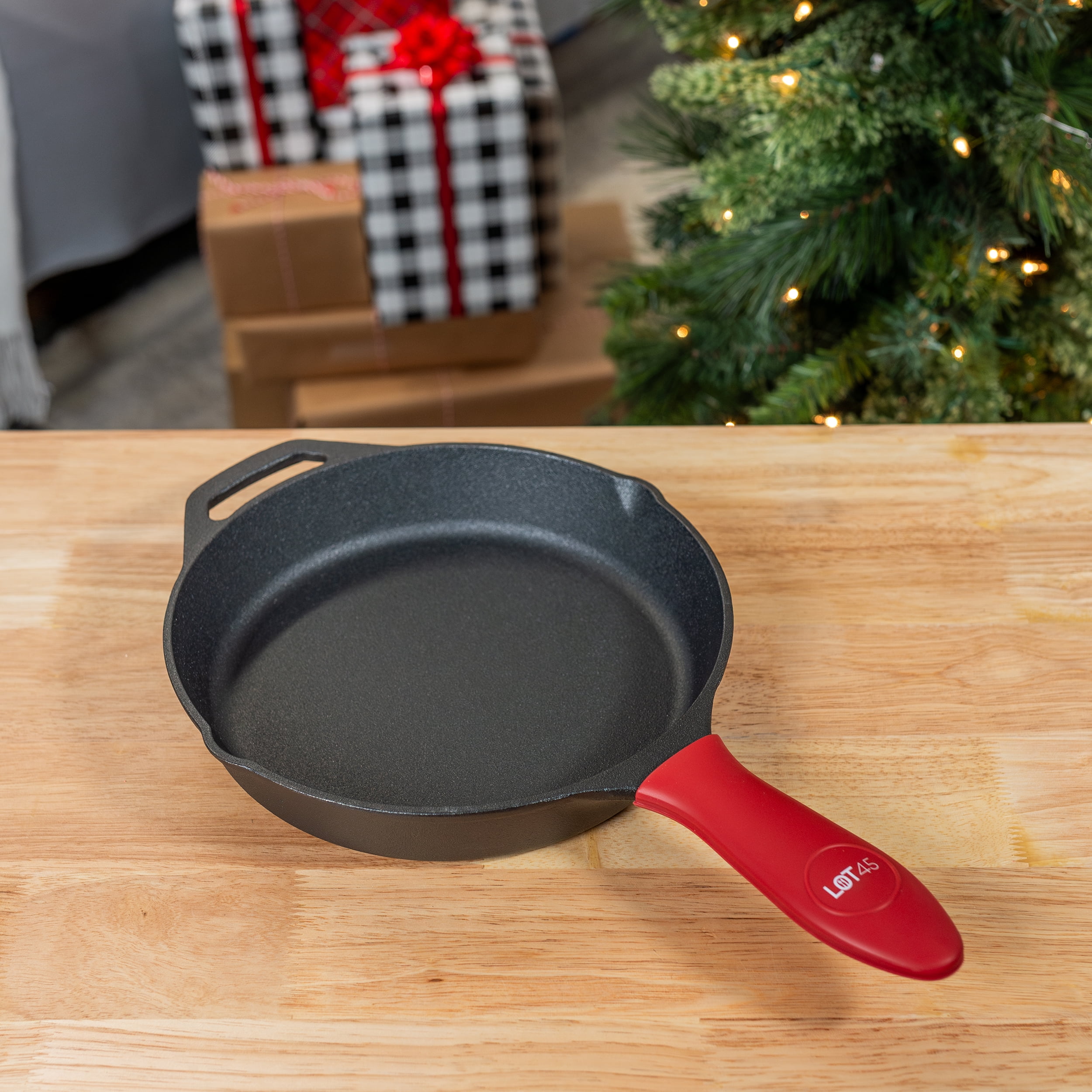 Lodge Pre-Seasoned 10 Carbon Steel Fry Pan with Silicone Helper Handle  CRS10HH61 - Yahoo Shopping