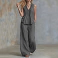 thumbnail image 5 of Two Piece Pant Set For Women Pocket Easy Vacation Daywear Summer Functional Daily Wear Everyday Flowy Modern Simple Travel Ready For Travel For Work, 5 of 7