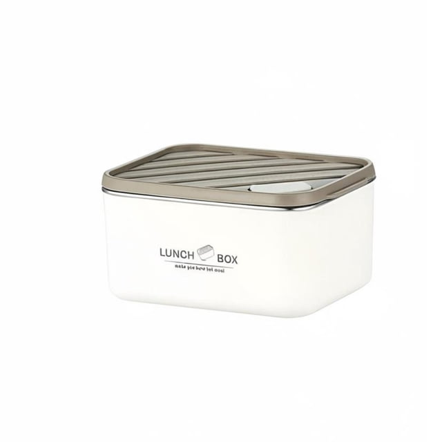 Abbraccia Lonchera de acero inoxidable 304, bento para estudiantes y oficina, hermética, microondas, tapa incluida