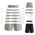 thumbnail image 3 of Migroa Men's Baggy Wide Leg Casual Shorts Mens Capri Pants Men’S Linen Pants Pleated Dress Business Elastic Waist Summer Shorts with Pockets Black L, 3 of 6