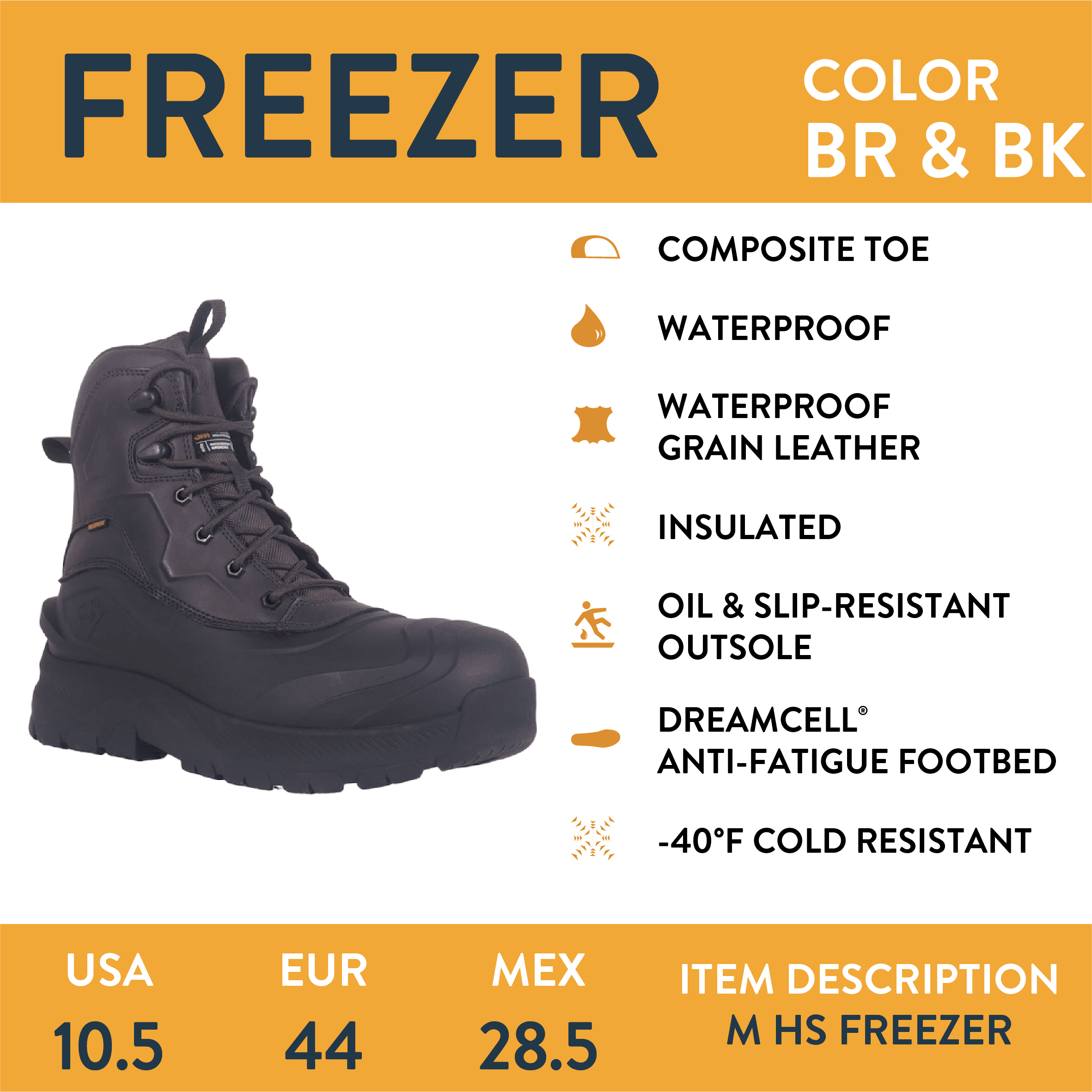 Herman Survivors Men's Freezer Insulated Composite Toe Boots