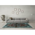 thumbnail image 3 of Ahgly Company Indoor Rectangle Persian Light Blue Traditional Area Rugs, 7' x 9', 3 of 4