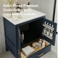 thumbnail image 3 of 36" Blue Freestanding Bath Vanity with Bottom Drawer, Blue Sink Base Cabinet Without Top, 3 of 8