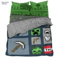 thumbnail image 2 of Minecraft 'Aventure d'Icône' Douillette pour Lit 1 ou 2 Places Réversible, 100% Polyester, 2 of 3
