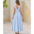 thumbnail image 3 of Vestido GLNEGE, corsé de verano, a media pierna, cuello en V, con bolsillos, 3 of 5