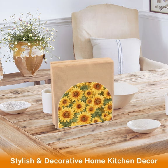 BZSMCE Napkin holder Creative Sunflower Classic Napkin Holders for Tables, Dining Table Napkin Holders for Kitchen