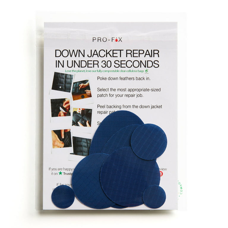 Pro-Fix Self-Adhesive Down Jacket Repair Patches - Dark Blue 