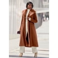thumbnail image 2 of Jessica London Women's Plus Size Long Wool-Blend Coat With Faux Fur Collar, 2 of 6