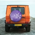 thumbnail image 6 of Sikiie Snowfall Sky White Purple PVC Leather Spare Tire Wheel Cover Spare Tire Cover, for Car Truck SUV Camper Trailer Universal Fit(14-17in)-16 inch, 6 of 6