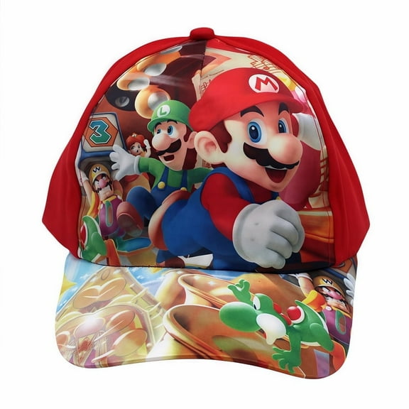 Mario Bros Anime Themed Baseball Cap - Adorable Fun Cartoon Graphics, Comfortable Fit for Anime Fans