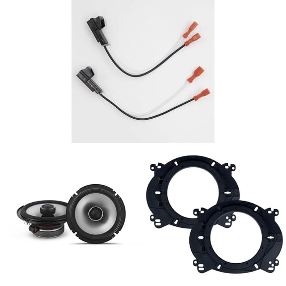 Alpine Speakers 6.5 inch for Chevrolet Silverado 1999-2006 Upgrade Kit - Pair of S2 Series with Adapters and Harness, Coaxial 6 1/2 Car Audio Front Door Speaker for Chevy S2-S65