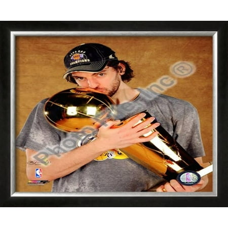 Pau Gasol Game Five of the 2009 NBA Finals With Ch... Framed Photographic Print Wall (Best Starting 5 In Nba)