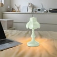 thumbnail image 5 of USB Rechargeable Table Lamp | Vintage European & American Style LED Night Light | Mini Bedside Lamp for Dorm & Bedroom | Gray ABS Material | 23x9x9cm, 5 of 6