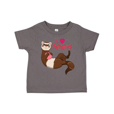 

Inktastic I Love Ferrets Gift Toddler Boy or Toddler Girl T-Shirt