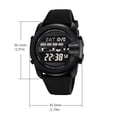 thumbnail image 3 of Digital Outdoor Sports Watch with Shockproof Waterproof Design, Luminous Display, Alarm, Stopwatch, and Adjustable Silicone Strap for Unisex Casual Use, 3 of 9