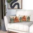 thumbnail image 6 of Rustic Fall Lumbar Pillow Covers 12x20 Set of 2 Watercolor Tree Autumn Nature Themed Brown Blue Orange Forest Print Decorative Throw Pillows Linen Cushion Case Decor for Sofa Couch Bed, 6 of 6