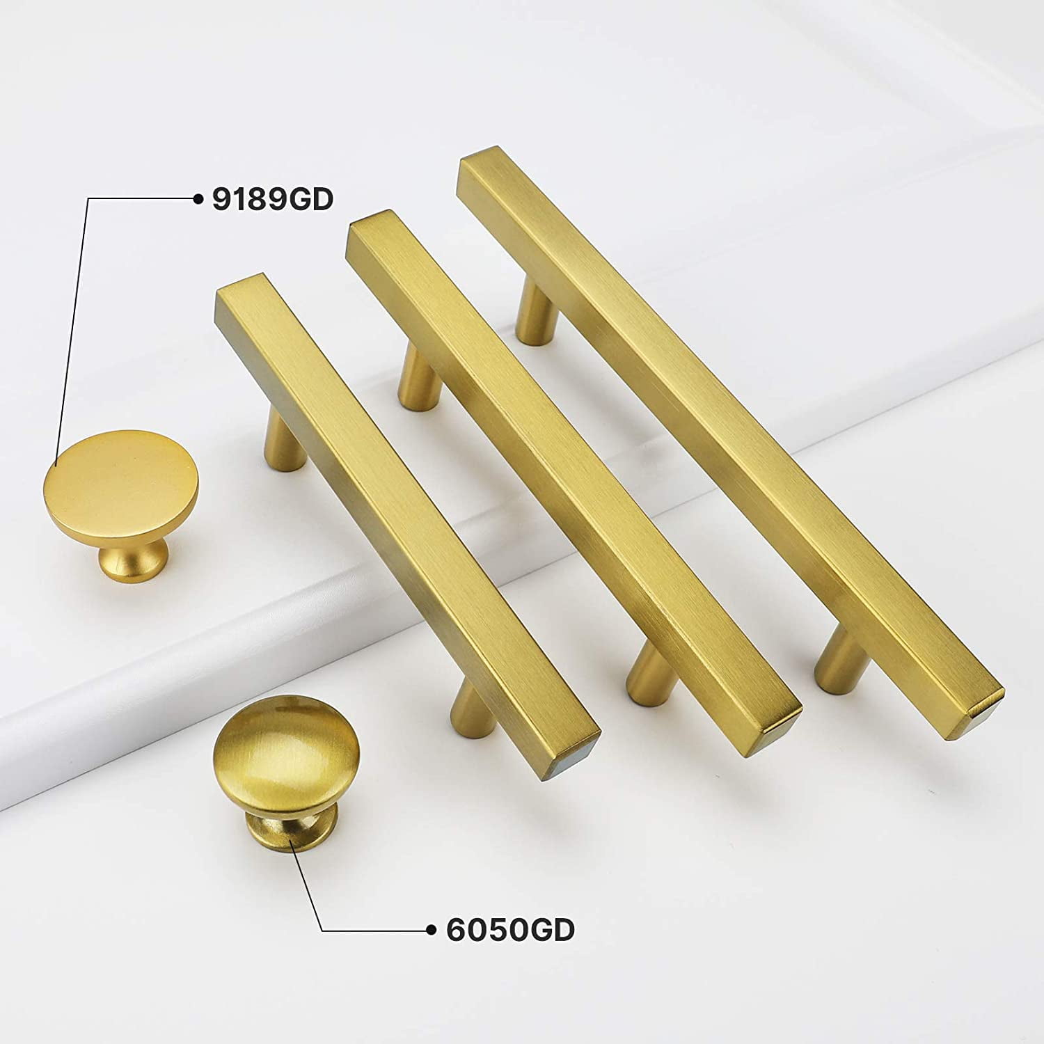 Goldenwarm 15 Pack Round Gold Cabinet Knobs Satin Brushed Brass Drawer Knobs for Kitchen Hardware
