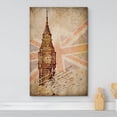 thumbnail image 2 of wall26 Canvas Print Wall Art Retro Vintage Union Jack Flag Big Ben Architecture &amp; Maps Landmarks Digital Art Modern Art Decorative Scenic Urban Bohemian for Living Room, Bedroom, Office - 24&quot, 2 of 5