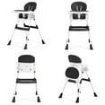 thumbnail image 2 of Dream On Me Portable 2-in-1 Table Talk Baby High Chair, Convertible, Compact and Light Weight, Black, 2 of 28