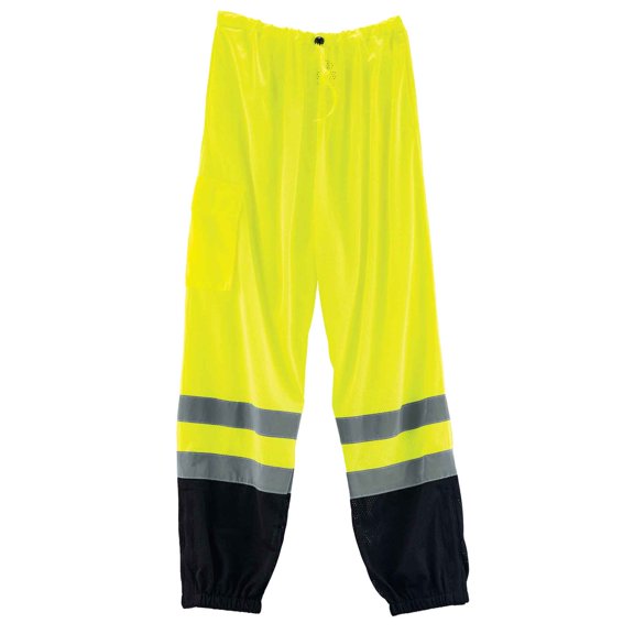 Ergodyne GloWear® 8910BK Class E Black Bottom Hi-Vis Pants, Lime, 2XL/3XL