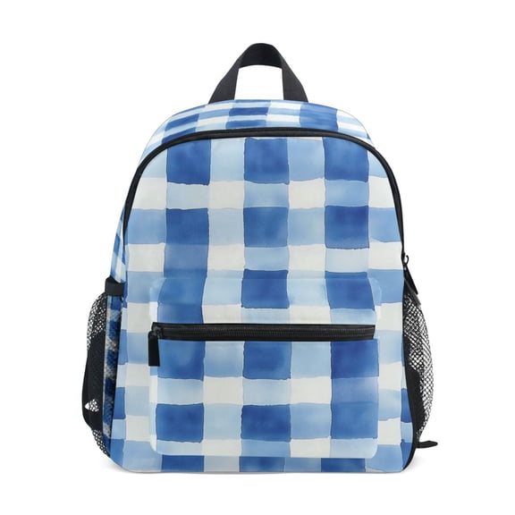 FORMRS School Backpack with Front Zippered Pocket 12" Student Travel Daypack, Blue Plain