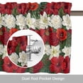 thumbnail image 6 of Floral Valance Curtain for Windows Puerto Rico's Star Flag Theme Flowers Collage Rod Pocket Curtain Valances Short Window Treatments Panels for Kitchen Bathroom Laundry Room Basement 60 x 18 Inch, 6 of 9