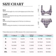 thumbnail image 6 of Wukai Purple Floral Gingham Check Plaid Women's Bikini Set Two Piece,wimsuit High Waisted V Neck Twist Front Adjustable Spaghetti Straps Bathing Suit-Medium, 6 of 7