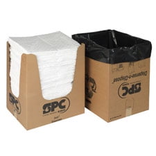 Brady Sorbent Pad, 39 gal, 15 in x 19 in, Oil, White, Polypropylene OP150DND