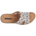 thumbnail image 2 of GC Shoes Womens Open Toe Wedge Sandals, Summer Platform Heels, Low Heeled Cutout Strap Slide On Wedges, April/Bronze/Size 6.5, 2 of 6