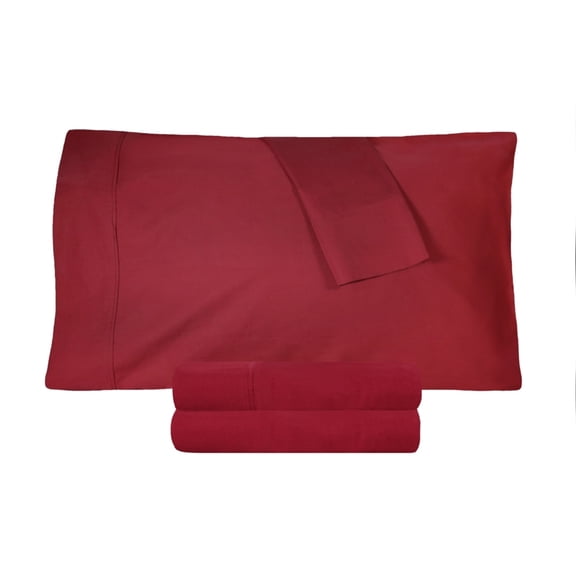 Superior Tierney Cotton Percale Pillowcase Set, Standard, Burgundy