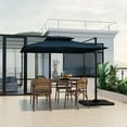 thumbnail image 3 of Gymax Patio 9.5FT Square Cantilever Offset Umbrella Double Vented 360° Heavy Duty Navy, 3 of 10