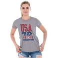 thumbnail image 4 of Patriotic USA 76 American Flag Womens Slim Fit Graphic Tee Brisco Brands S, 4 of 6