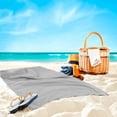 thumbnail image 4 of PiccoCasa Microfiber fast-drying Sand Free Beach Travel Towel 30"x60" Light Grey, 4 of 7