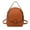Brown, variant on Women Faux Leather Backpack Solid Color Zipper Mini Backpack Satchel Bag for Women Vintage