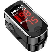 ANKOVO Pulse Oximeter Fingertip, ANKOVO Blood Oxygen Saturation Monitor with Pulse Rate, Heart Rate Monitor