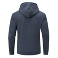 thumbnail image 2 of QPNGRP Men's Pullover Hoodies Plaid Long Sleeve Drawstring Casual Hooded Sweatshirts with Kanga Pockets Gray S, 2 of 6