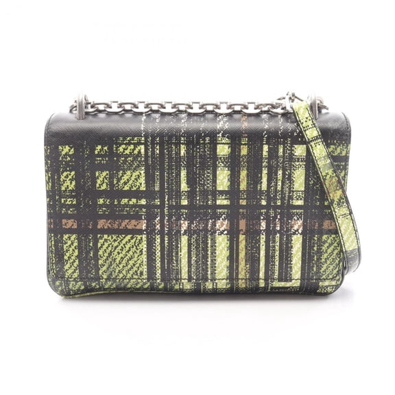 Pre-Owned Prada PRADA Shoulder Bag/Handbag Leather Women's Black/Green/Multicolor