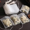 thumbnail image 2 of 100PCS Disposable Tea Bag Filter Bags for Tea Infuser with String Heat Seal, Food Grade Spice Filter Tea Bags, 2 of 5