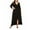 Black, variant on Efsteb Fall Fashion 2025 Plus Size Spring Dresses for Women V Neck Solid Color Formal Dress Long Sleeve Slit Cocktail Dresses (Army Green,XL)