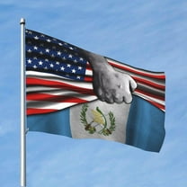 Usa American Flag And Guatemalan Guatemala Flag Flag 4x6 Ft Outdoor Flag Single-Sided Printing Welcome Flag House Yard Decoration Banner Large Garden Flag