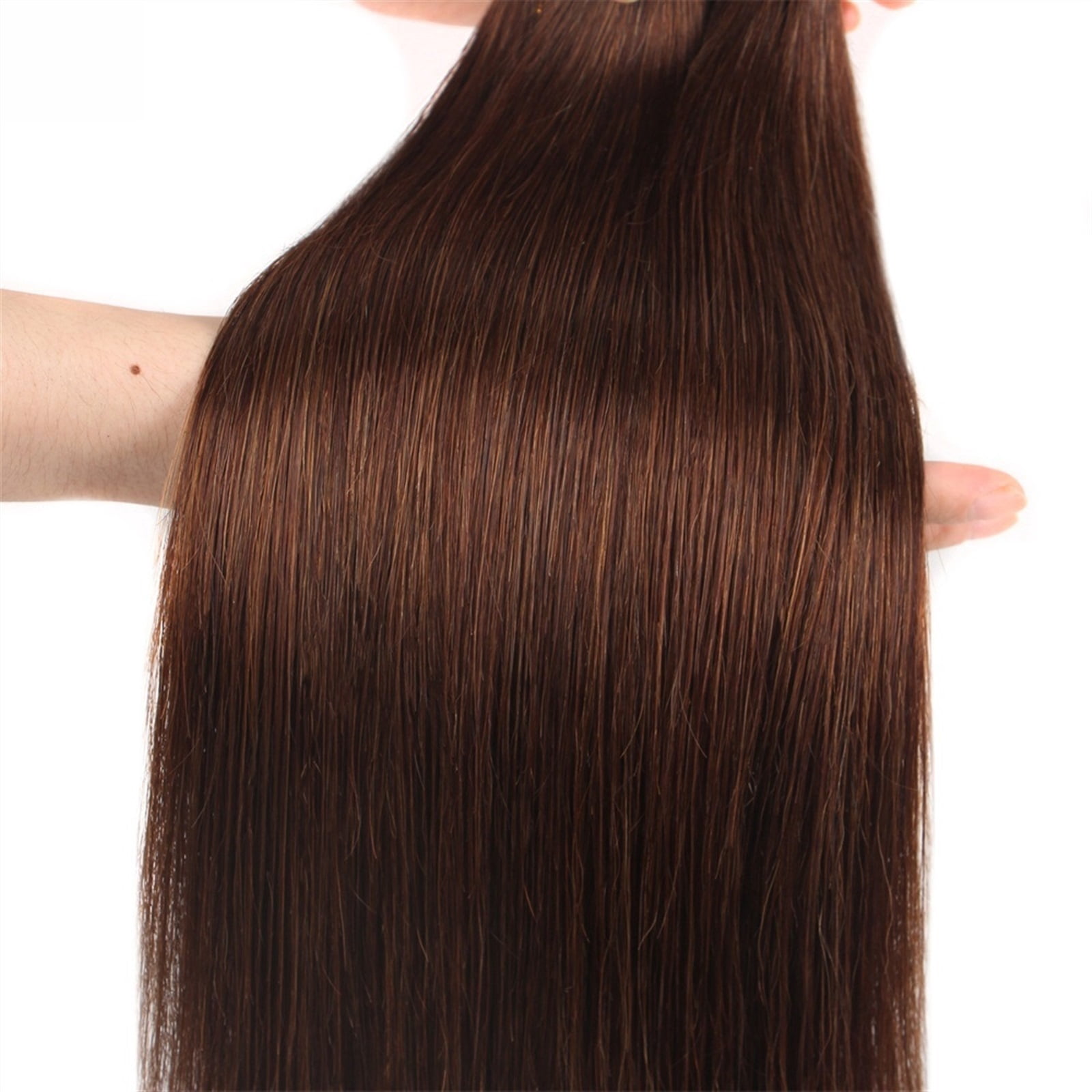 Light Brown Straight Human Hair Bundles 8-32 Inch  Human Hair Extensions for Black Women 1 / 3 / 4 Bundles(#4)