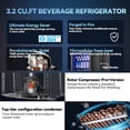 thumbnail image 4 of Patiosunny 130 Can Beverage Refrigerator Cooler 3.2 Cu.ft Mini Fridge with Glass Door & Adjustable Shelves, for Home/Office/Bar, 4 of 10