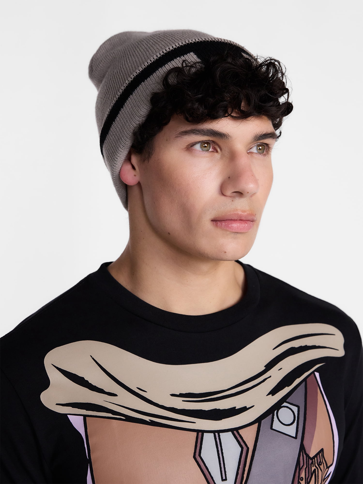 Star Wars Men's and Big Men's Mandalorian Graphic Cosplay Tee and Beanie Set, 2-Piece, Sizes XS-3XL