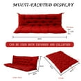 thumbnail image 7 of Outdoor Cushions for Patio Furniture, 4" Thick Waterproof Porch Swing Cushions Replacement with Backrest, 2-3 Seater Bench Cushion（Red,40*40in）, 7 of 7