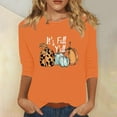 thumbnail image 2 of Sentmoon Chandails d'Halloween pour Femmes Grande Taille, Chandails à Col Rond pour Femmes, Coupe Ample avec Imprimé, Hauts à Manches Longues pour Femmes, Tendance Automne et Hiver pour Fêtes d'Halloween et Événements Costumés, Orange m, 2 of 5